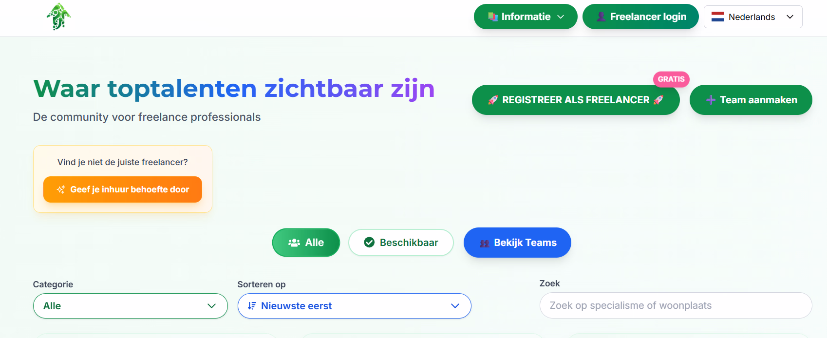 FreelanceTribes.com Platform - Transparant IT talent platform